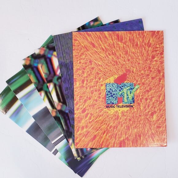 RARE Lot of 6 Vintage MTV Music Television 1998 Folders TV Retro Stuart Hall - Picture 1 of 10